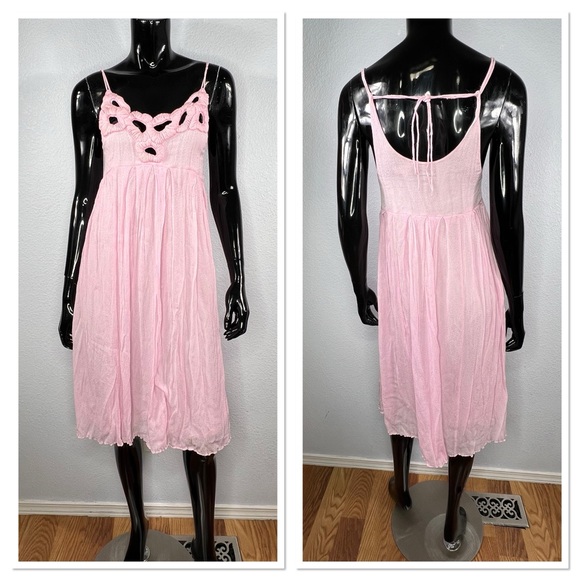 One Seeson Pink Sun Dress Sz S - Picture 1 of 10